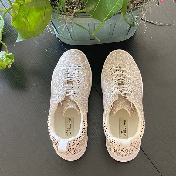 Vintage Havana Shoes - Vintage Havana Glittery Beige Sneakers